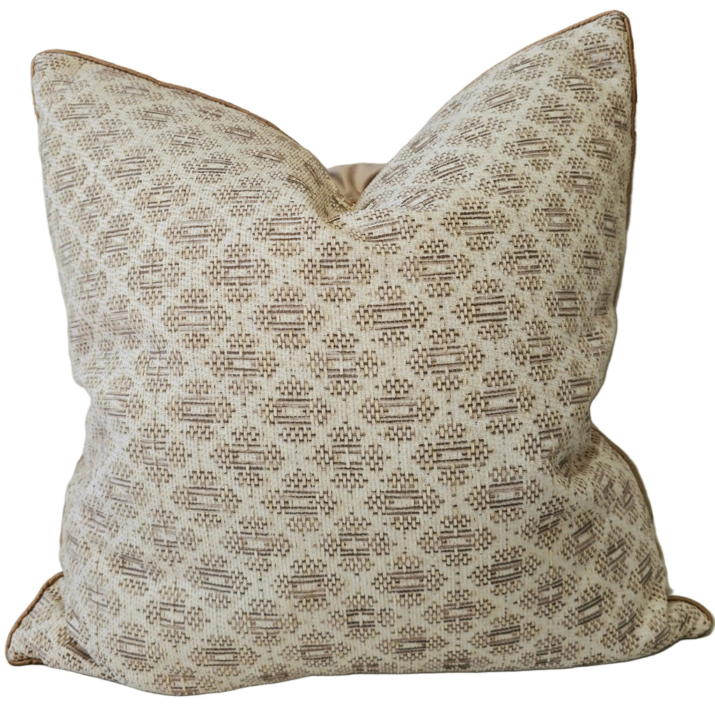 Mira Cushion 55cm Square - Beige and Tan