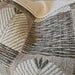 Palma Arch Cushion 55cm Square - Muted Olive Green | Natural