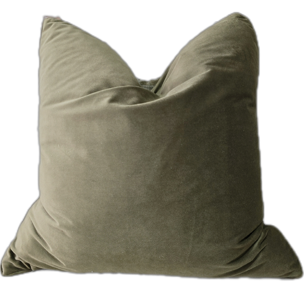 The Boulevard Luxe Velvet Cushion 55cm Square - Deep Moss Green