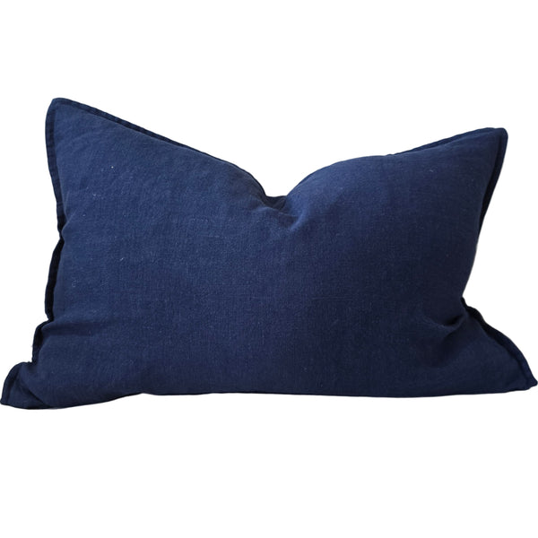 Hazelhurst Linen Feather Filled 40x60cm - Navy Blue