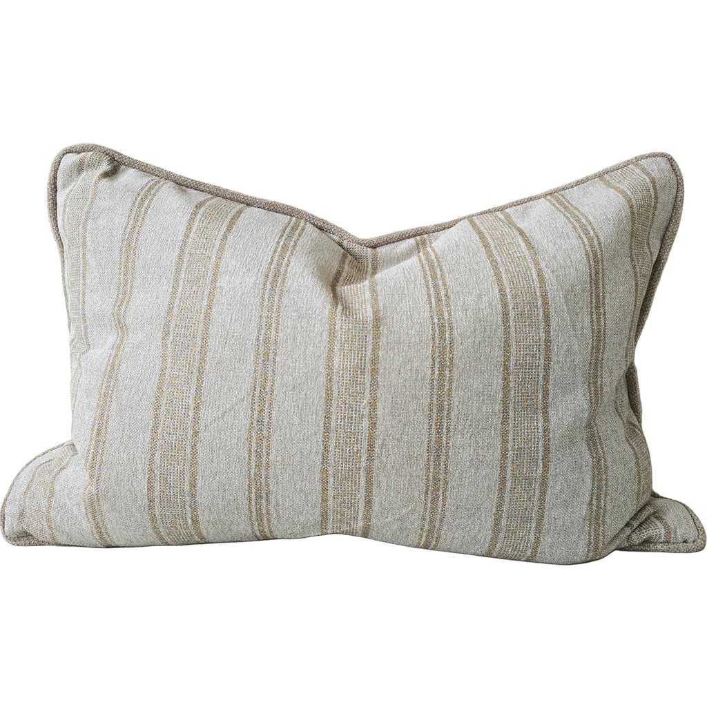 Mingarri Stripe Cushion 40x60cm Lumbar - Sandstone Taupe | Natural
