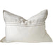 The Anchor Heavyweight Linen Cushion 40x60cm Lumbar - Cream White | Natural Beige Stripe