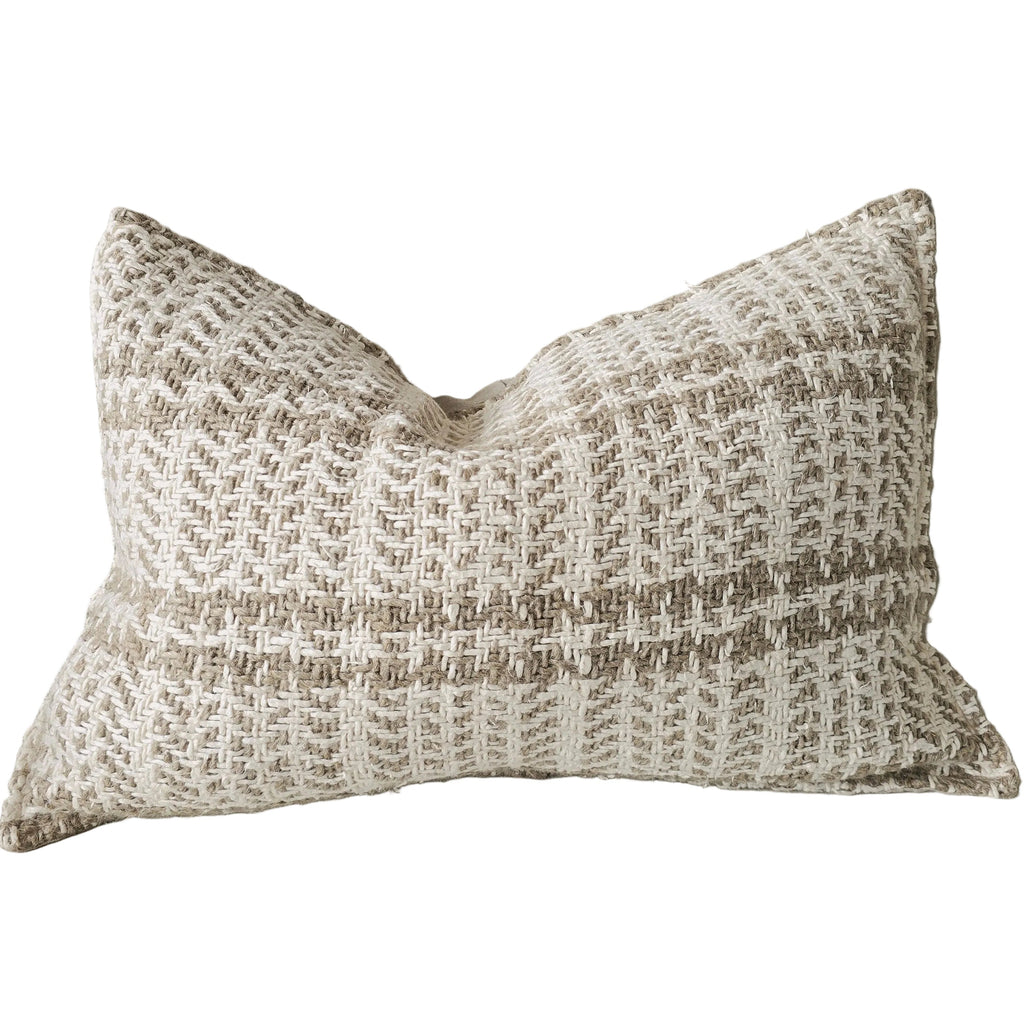 The Grounded Hand-loomed Rustic Texture Pure French Linen 40x60cm Lumbar - Chunky Basketweave