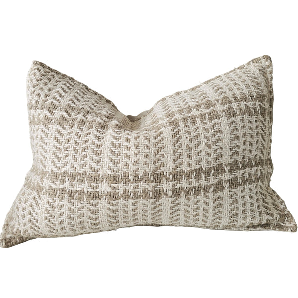 The Grounded Hand-loomed Rustic Texture Pure French Linen 40x60cm Lumbar - Chunky Basketweave