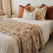 LAST ONE - The Dune Tufted Faux Fur Throw 150x230cm - Light Camel