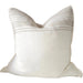 The Anchor Heavyweight Linen Cushion 55cm Square - Cream White | Natural Beige Stripe