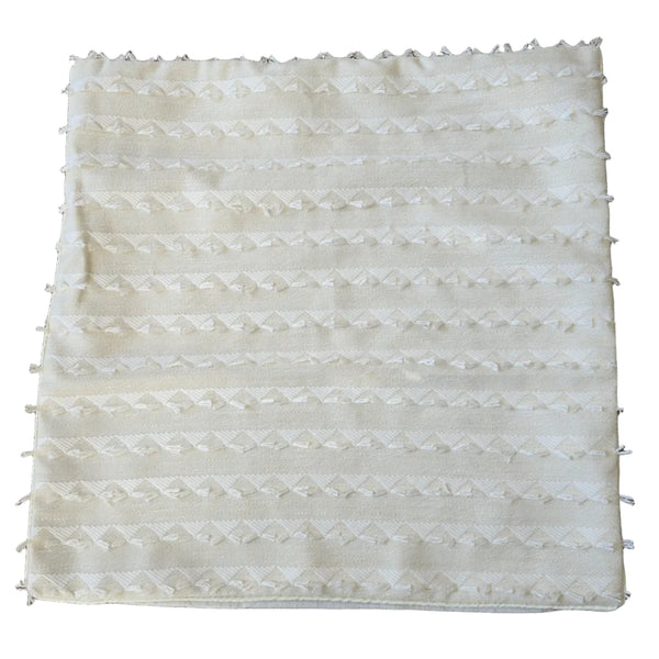 COVER ONLY - Joyce Tufted Cushion 55cm Square - White