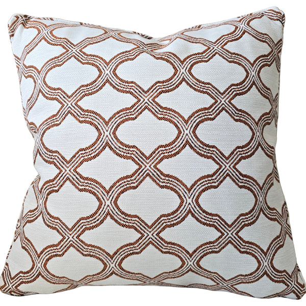 Monet Solution Dyed Eco-Friendly Outdoor Cushion 55cm Square Polyester Filled - Copper Red