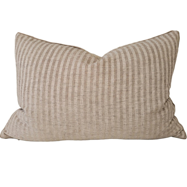 Clara Linen Blend Cushion 40x60cm Lumbar - Light Cream | Latte