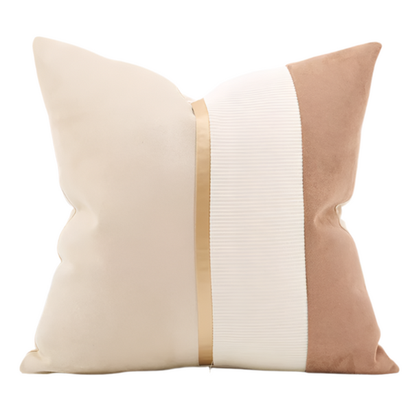 Alboran Sea Cushion 50cm Square - Terracotta Pink | Golden | Albescent White | Latte