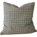 Summer Solace Cushion 55cm Square - Dark Sage | Ivory Grid
