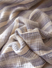 PREORDER MID-END SEP DROP | Twilight Stripe Cotton Throw 150cm x 200cm - Navy Blue | Cream White