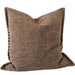 Calmey Hand-Stitched Artisan Cushion 55cm Square - Rustic Brown