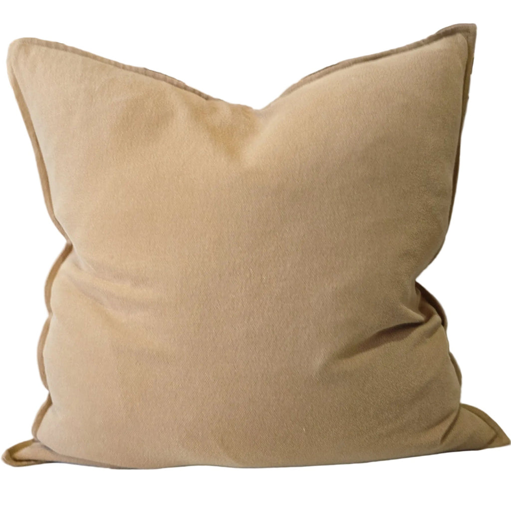 Aura Linen Cotton Cushion 55cm Square - Vibrant Mustard