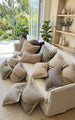 Summer Solace Cushion 55cm Square - Warm Golden Ochre | Natural