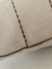 Ayla Cushion 55cm Square - Deep Cocoa Stripe | Cream White