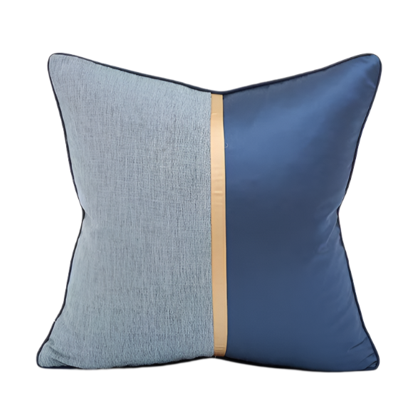 Alboran Sea Cushion 50cm Square - Blue | Golden | Navy