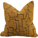 Serene Cushion 55cm Square - Bright Orange | Abstract Black