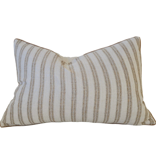 Hazel Cushion 40x60cm Lumbar - Warm Hazelnut-Brown Stripe