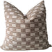 Ada Cushion 55cm Square - Brown | Latte Check