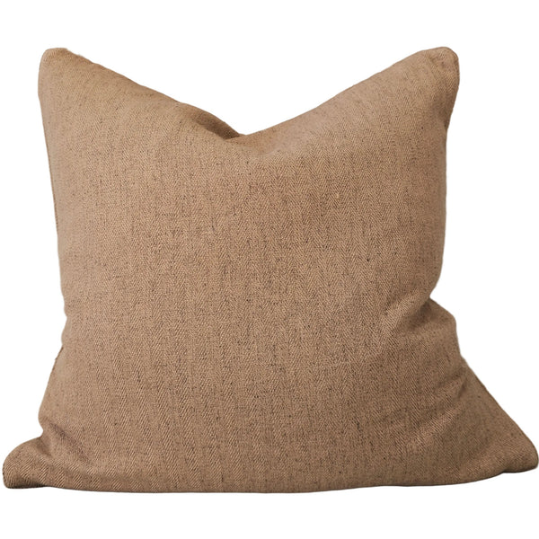 Cocoa Linen Blend Cushion 55cm Square - Baked Clay