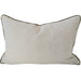 Hailey Linen Chenille Cushion 40x60cm Lumbar - Natural with Camel Brown Piping