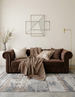 Mira Cushion 55cm Square - Beige and Tan