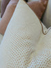 Ada Cushion 55cm square - Dotted Cream White