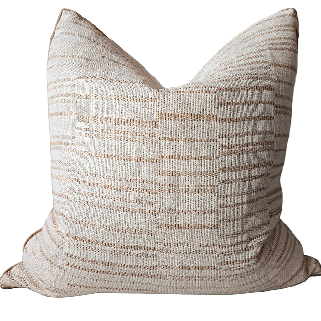 LAST TWO - Bailey Jacquard Cushion 55cm Square - Natural | Brown