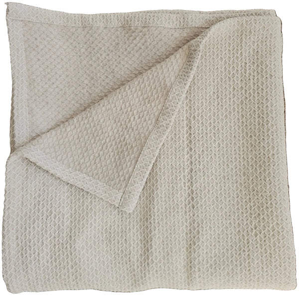 Bella Linen Cotton Waffle Texture Soft Massive Throw Bedcover 150cm x 230cm - Natural