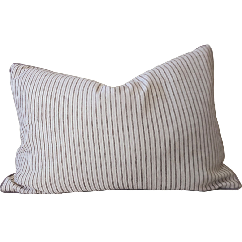 Remi Cushion 40x60cm Lumbar - Smoked Grey Striped