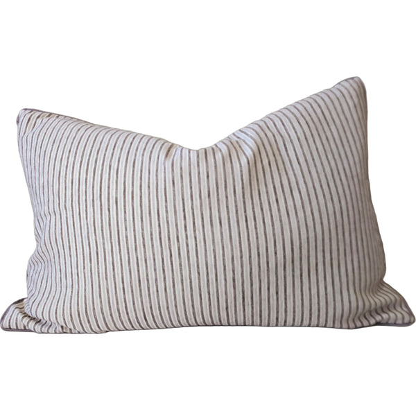 Remi Cushion 40x60cm Lumbar - Smoked Grey Striped