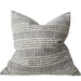 Kimpton Grey Artisan Block Printed Heavy Weight Pure French Linen Cushion 55cm Square