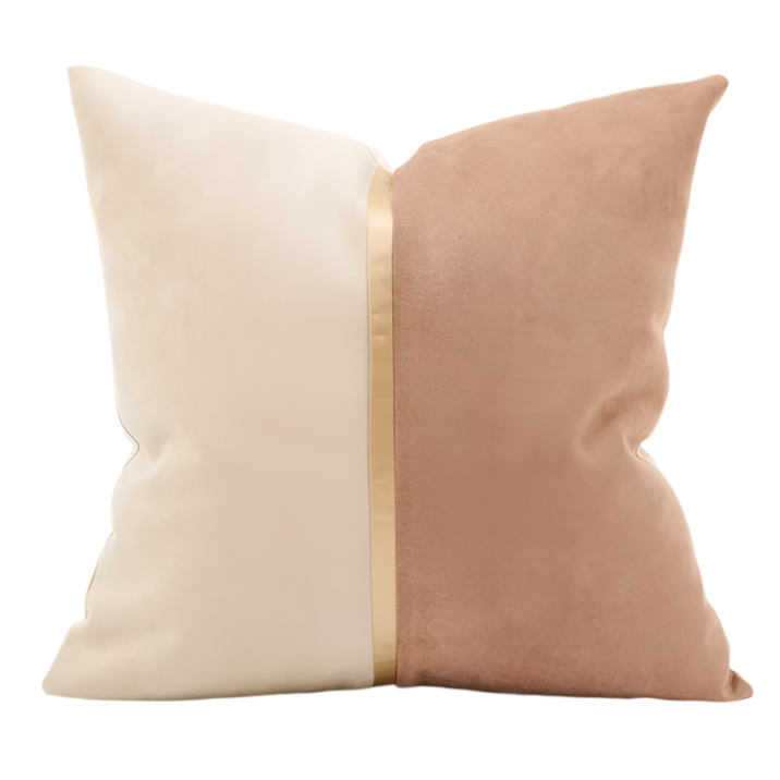 Alboran Sea Cushion 50cm Square - Terracotta Pink | Golden | Albescent White