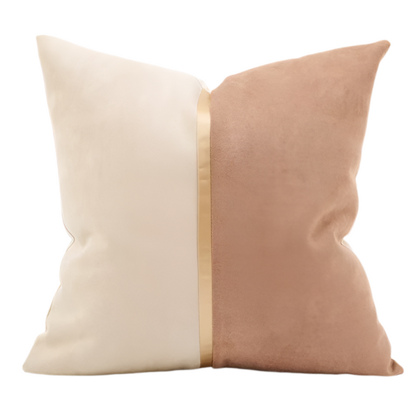 Alboran Sea Cushion 50cm Square - Terracotta Pink | Golden | Albescent White