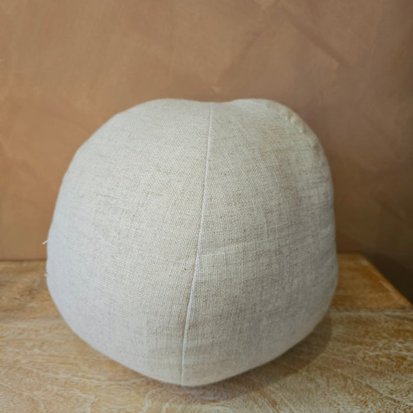 Zoe Linen Blend Texture Round 30cm Diameter | Ivory Cream