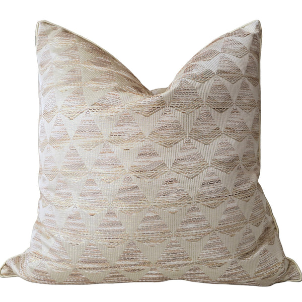 Metallic Cushion 55cm Square - Triangle Golden