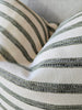 Atlas Cushion 40x60cm Lumbar - Beige | Sage Green Stripe
