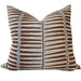 Tribal Artisan Block Printed Heavy Weight Pure French Linen Cushion 55cm Square - Mocha Mousse | Dark Brown Dotted