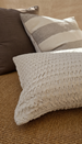 Estella Linen Blend Massive Throw Bedcover 150cm x 230cm - Natural Beige | Cool Grey