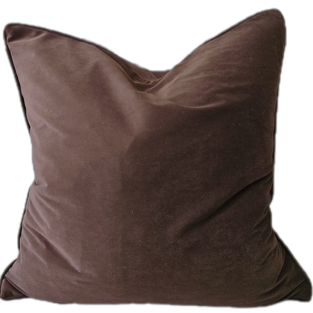 The Boulevard Luxe Velvet 55cm Square - Dark Chocolate