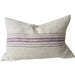 LUMERE Yarn-Dyed Linen Cushion 40x60cm Lumbar - Dusty Plum Striped