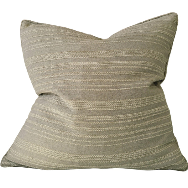 Greta Cushion 55cm Square - Stripe | Sage Green