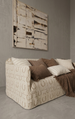 Della Heavyweight Pure Linen Massive Throw Bedcover 140cm x 220cm - Rust Dark Mocha Fringe