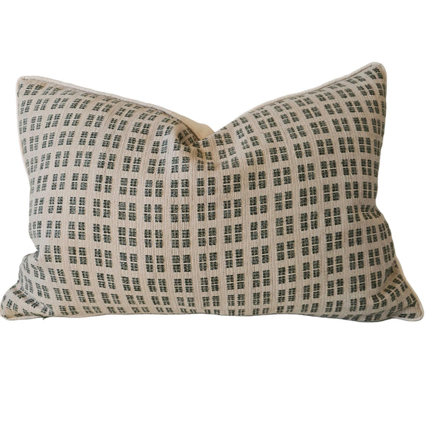 Summer Solace Cushion 40x60cm Lumbar - Sage Green Dash | Natural