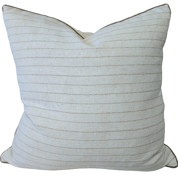 Callie Linen Blend Cushion 55cm Square - Sand Stripe