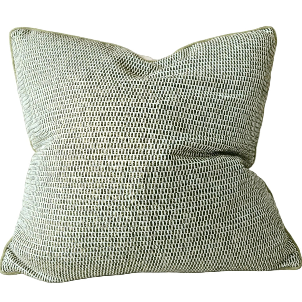 Cleo Cushion 55cm Square - Woven Dark Moss Green