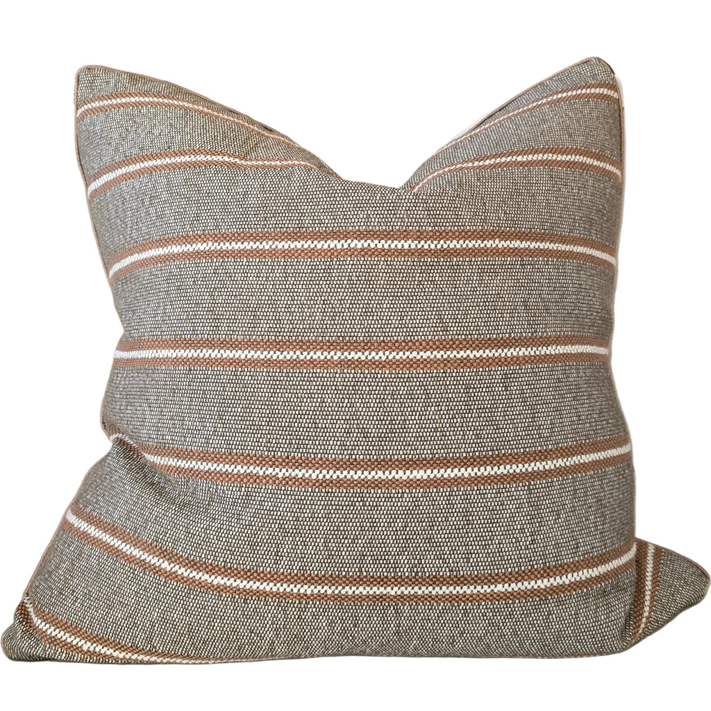 Ayla Cushion 55cm Square - Deep Cocoa | Cream White