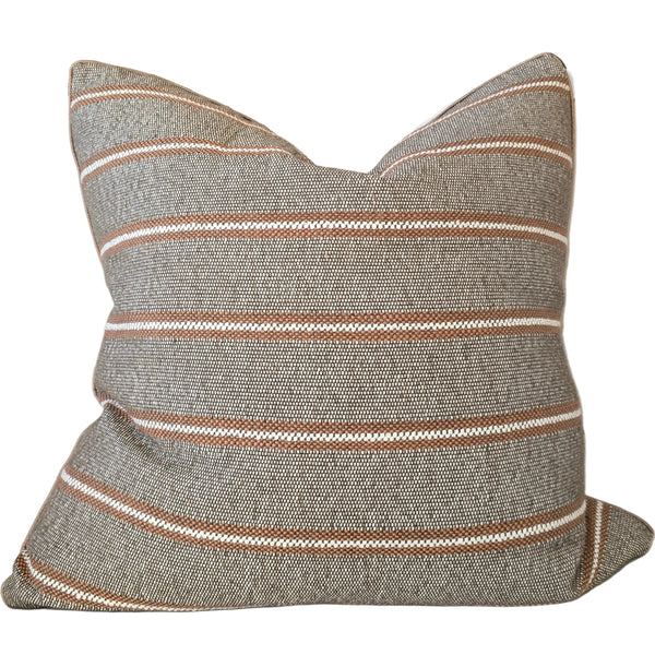 Ayla Cushion 55cm Square - Deep Cocoa | Cream White
