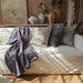 Lora Cushion 55cm Square - Texture in Metallic Grey